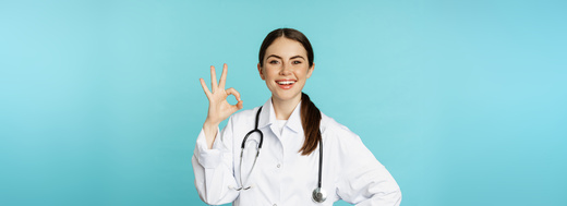 portrait-satisfied-smiling-medical-worker-woman-doctor-showing-o